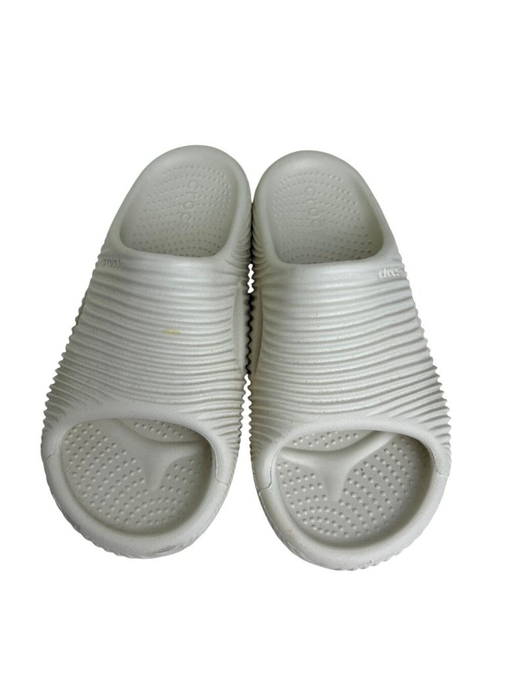 Crocs Mellow Tide Slides Off White Beige Comfort Sandals Casual Slip On